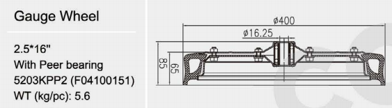 2K1025 (F06120410) press wheel for agricultural planter or seeder or cutivator(图3)
