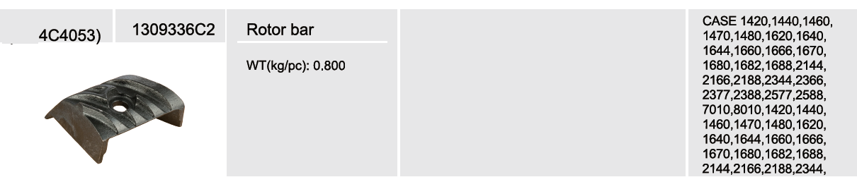 Rotor rasp bar kit for combine harvester parts 1309336C2 278821A2 84164540 9800346 9800347 86503255 86503256 AH216678(图5)