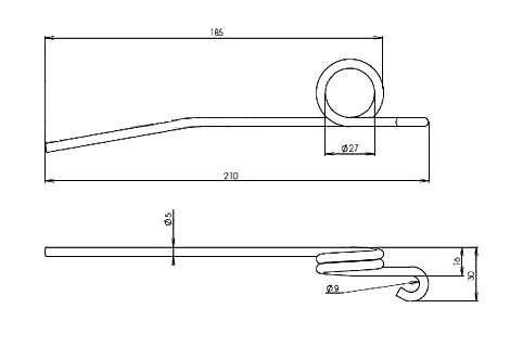 agricultural machinery parts spare steel spring tine for J D baler(图10)