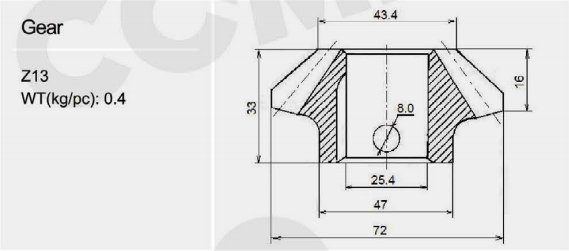 4C2033 High Precision Small Drive Mechanical Gears H137215 replacement for JD, CLAAS, CNH(图3) 4C2033 High Precision Small Drive Mechanical Gears H137215 replacement for JD, CLAAS, CNH(图3)