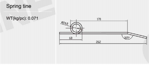 Steel baler tooth E41833, E90235, AFH 202304 Customized design 3mm, 5mm 6mm steel torsion pick-up spring tine(图11)