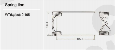 Steel baler tooth E41833, E90235, AFH 202304 Customized design 3mm, 5mm 6mm steel torsion pick-up spring tine(图15)