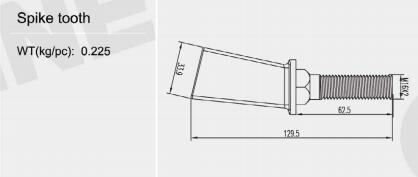 4A4006 (628050.2)combine harvester spike tooth for aftermarket threshing cylinder(图5)