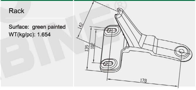 H160762 Harvester Spare Parts Rack(图3)